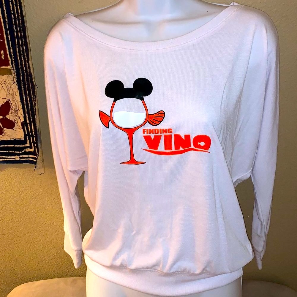 BELLA Dolman Long Sleeve Shirt ~ Finding Vino - SM~ Disney Finding Nemo Adult